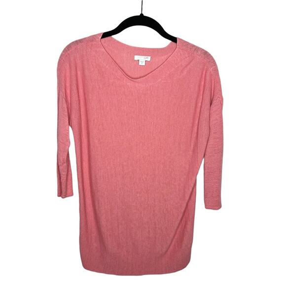 J. JILL / baby blush pink linen blend tunic sweater / XS - Picture 1 of 5